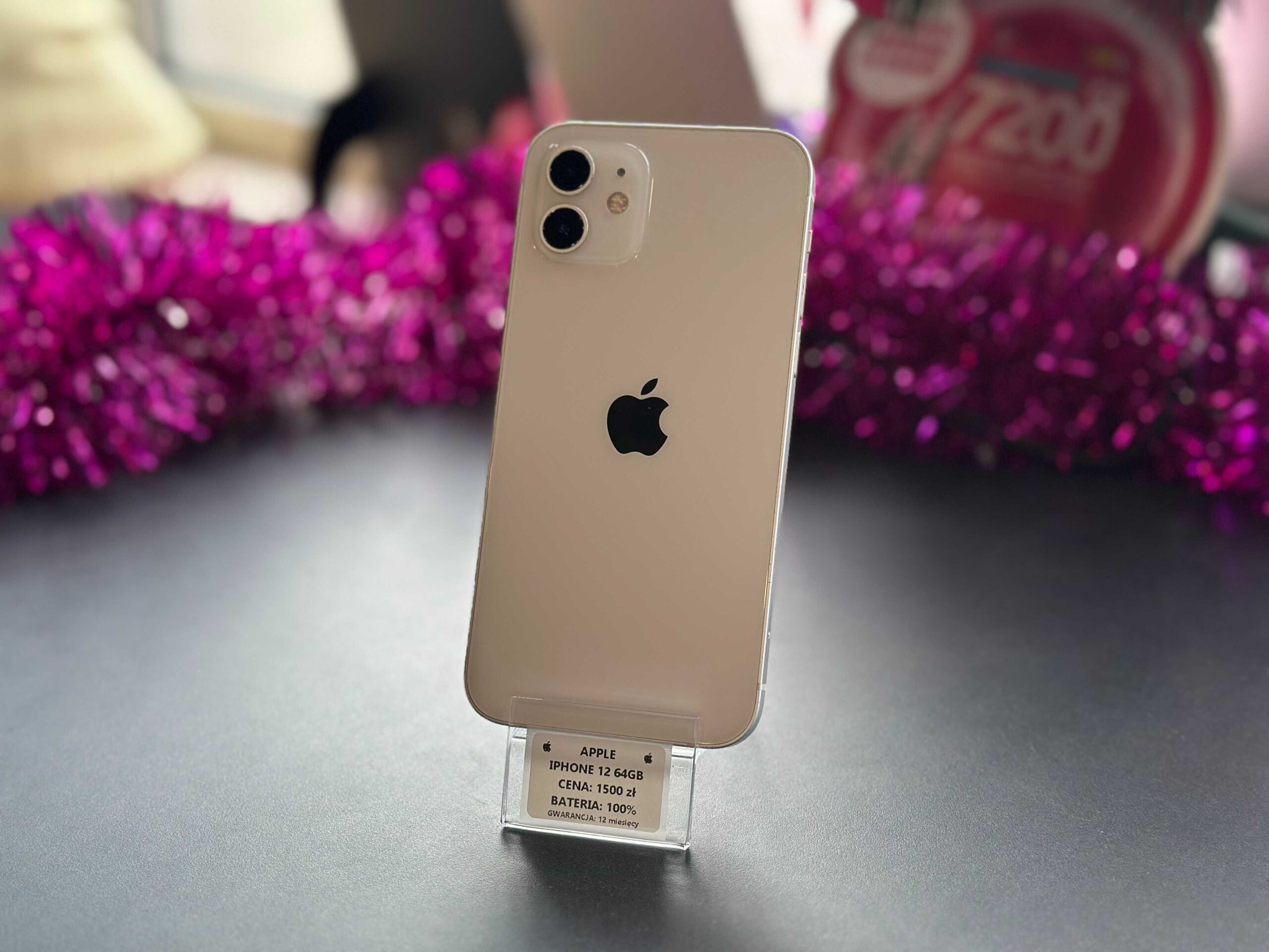 Telefon Apple iPhone 12 64GB Bat: 100%, Gwarancja 12 mies!