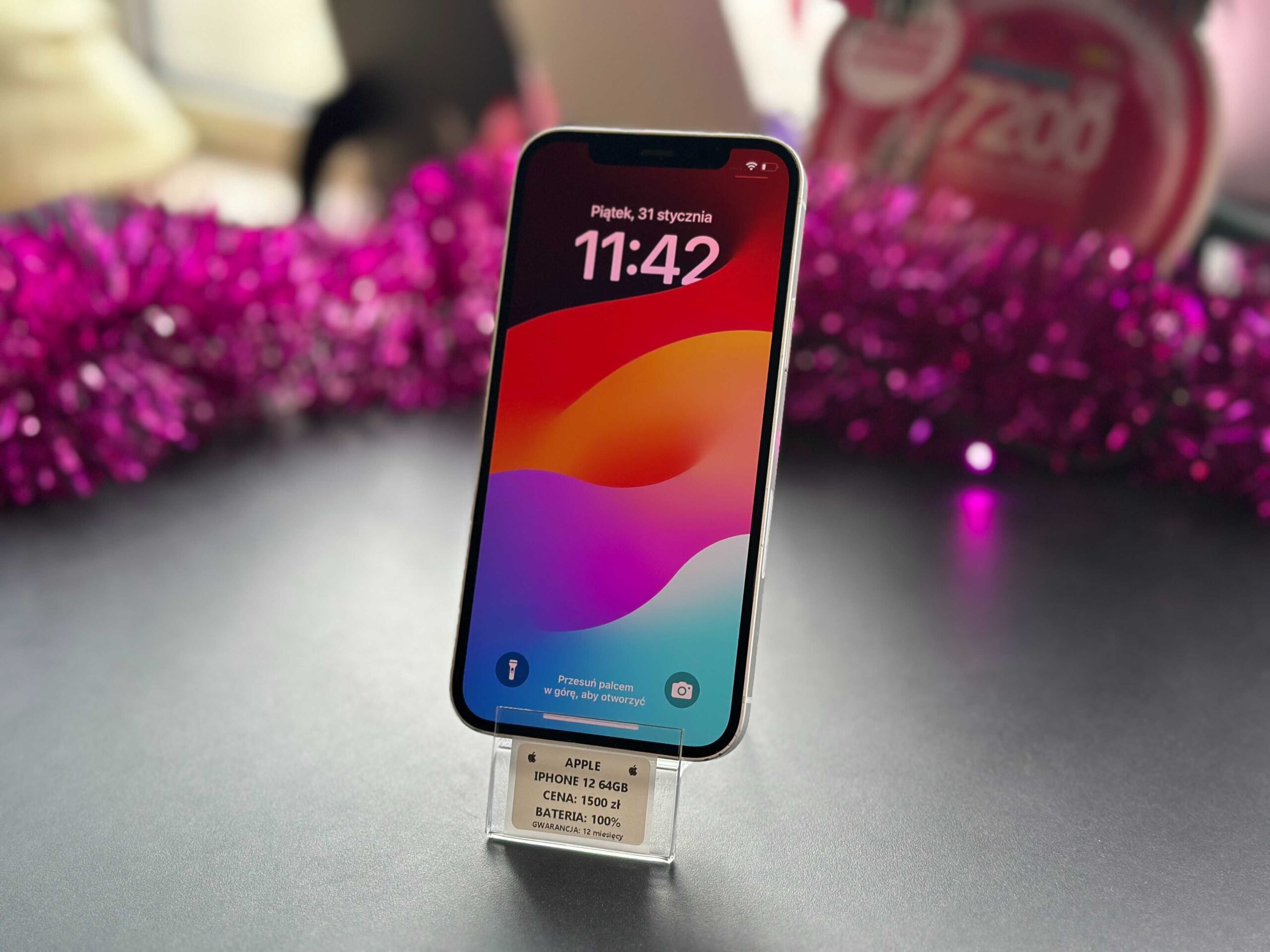 Telefon Apple iPhone 12 64GB Bat: 100%, Gwarancja 12 mies! - obrazek 2