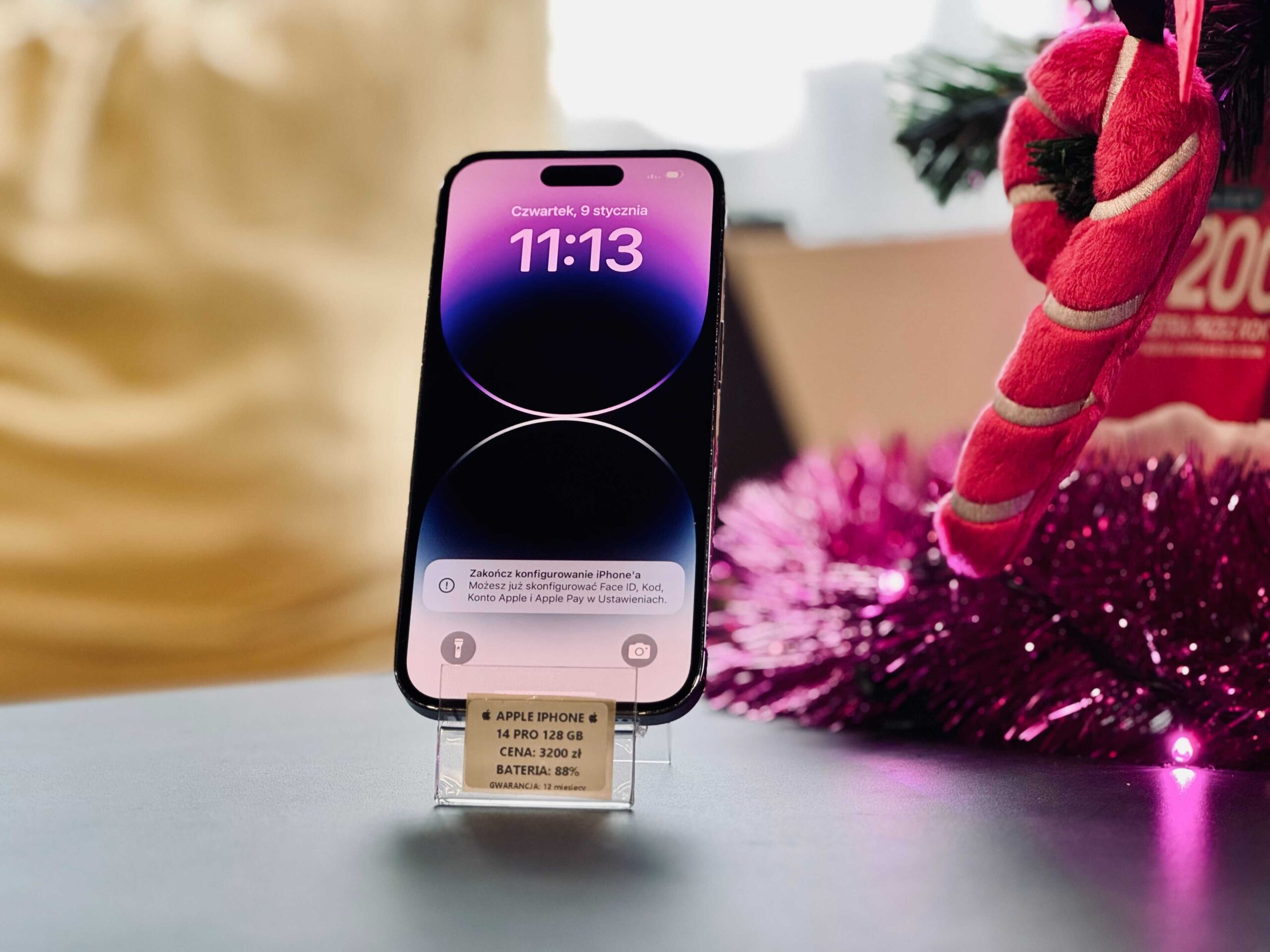 Telefon Apple iPhone 14 Pro 128GB. Bateria 100%. 12mcy gwarancja! - obrazek 3