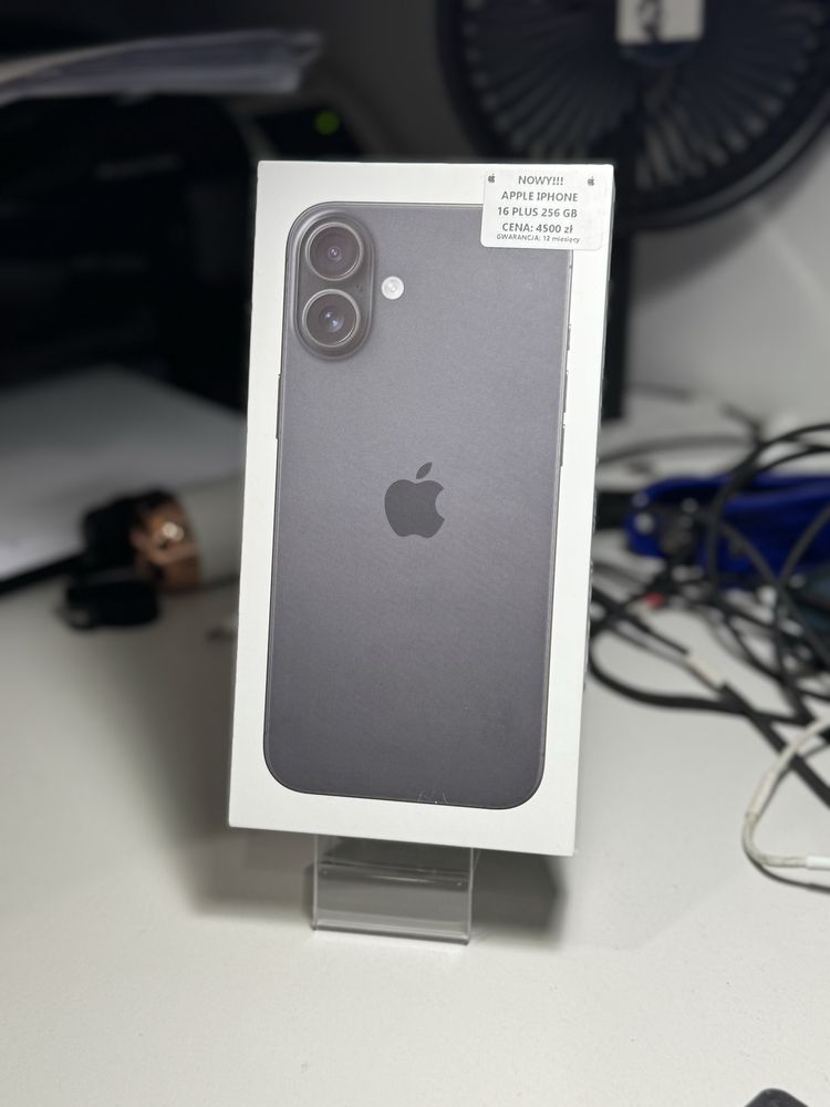 Nowy! Telefon Apple Iphone 16 Plus 256 Gb Czarny. Plomby! - obrazek 2